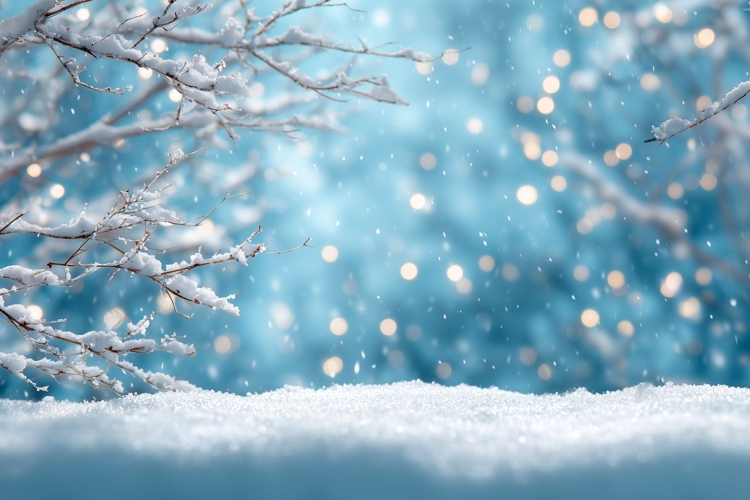 Winter Forest Background Design, Holiday Background Mockup