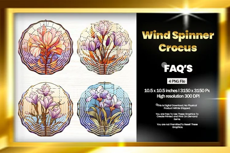 Crocus Wind Spinner Sublimation - 04 Variations