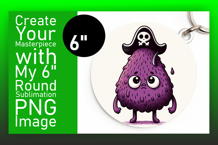 Beautiful Circle PNG for Sublimation , Monster