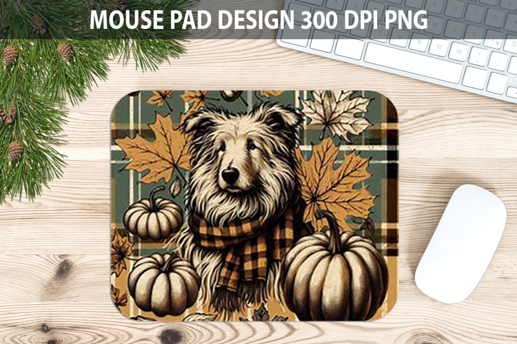 Dog Mouse pad Sublimation - Thanksgiving PNG Design