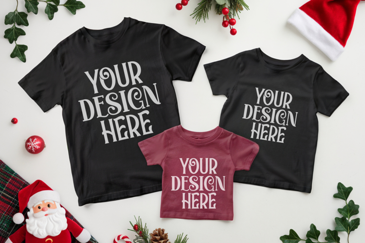 Christmas Family Matching Group T-Shirt Mockup