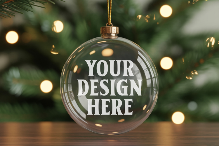 Acrylic Christmas Ornament Mockups , acrylic blank mockup