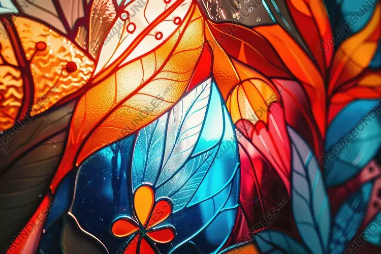 Brightly Colored Leaves Background Wallpaper