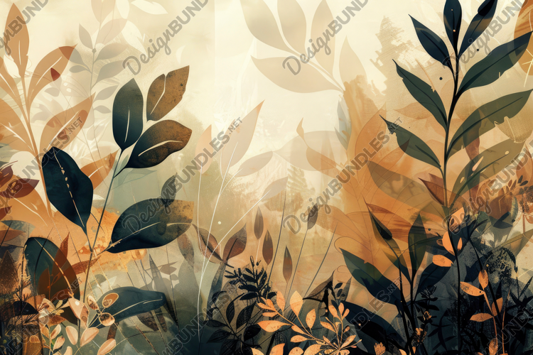 Decorative Leaves Background Wallpaper