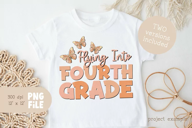 Fourth Grade Png | Back to School 4th Grade Sublimation