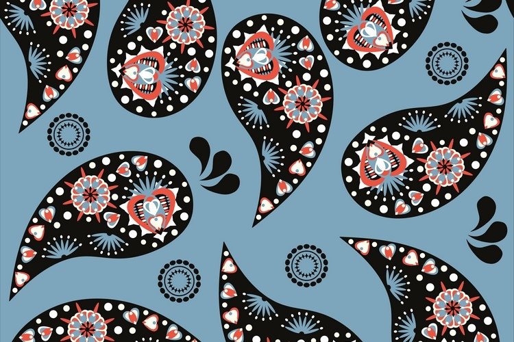 Vector Paisley seamless pattern EPS. example image 1