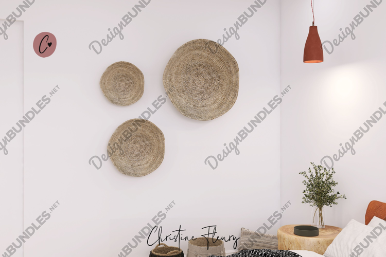 Modern Boho Interior Stock Photo