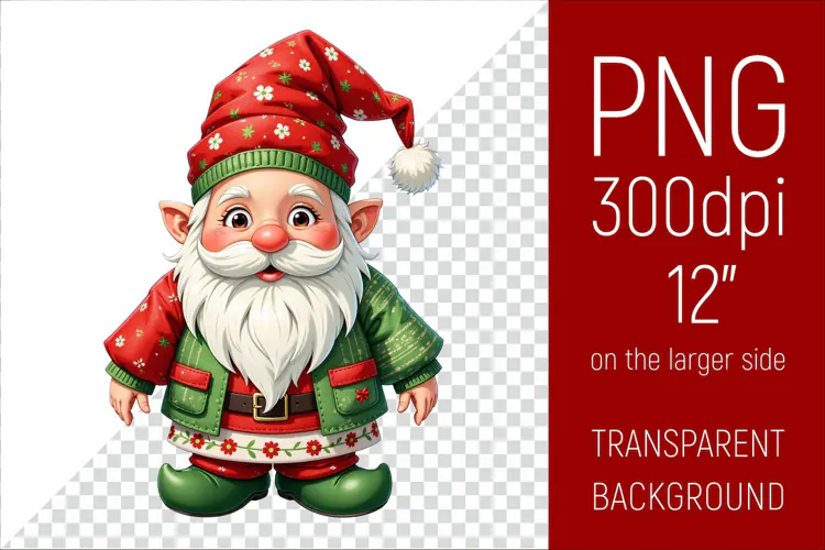 Christmas Gnome PNG | Christmas Sublimation Design