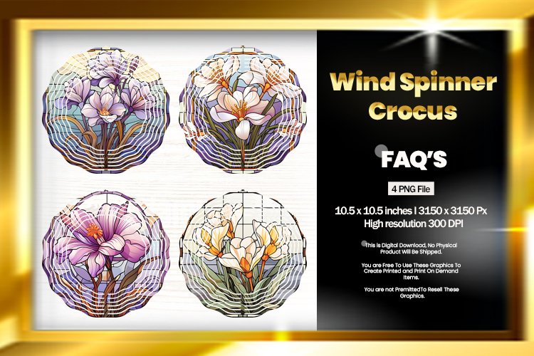 Crocus Wind Spinner Sublimation - 04 Variations example image 1