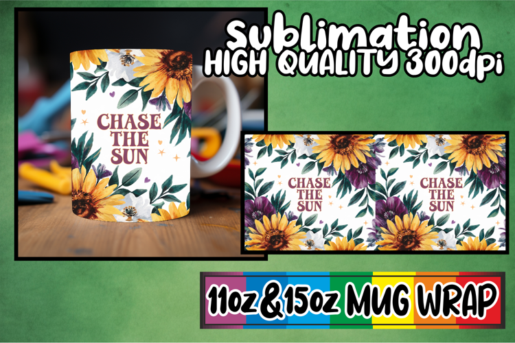Charming scenes sublimation print wrap, Flower Quote