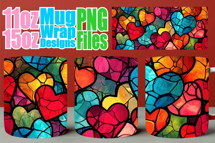 Sublimation Mug Wrap - Heart's Serenity