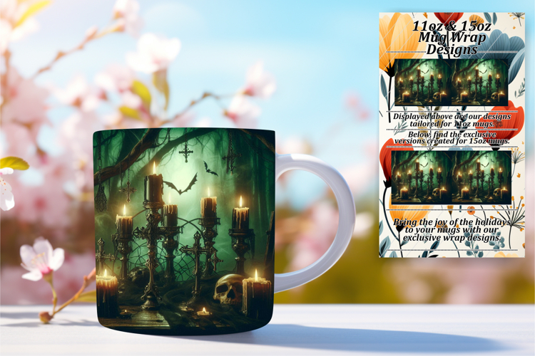 Funky 11oz Mug Wrap Png Artwork , Horror Halloween