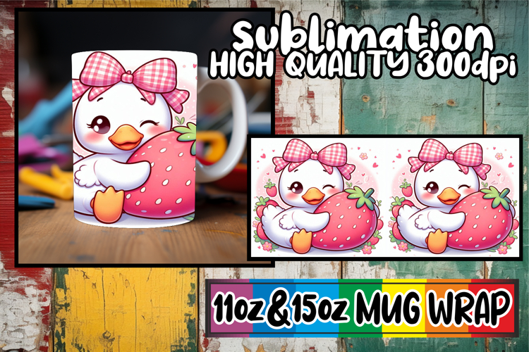 Charming scenes sublimation print wrap, Cute Goose