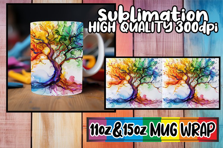 Vibrant Canopy Mug Wrap - Sublimation 11oz 15oz example image 1
