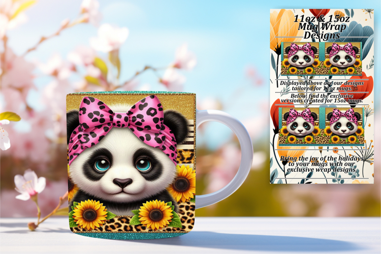 Inspiring 11oz Mug Wrap Png Design , Cute Animals
