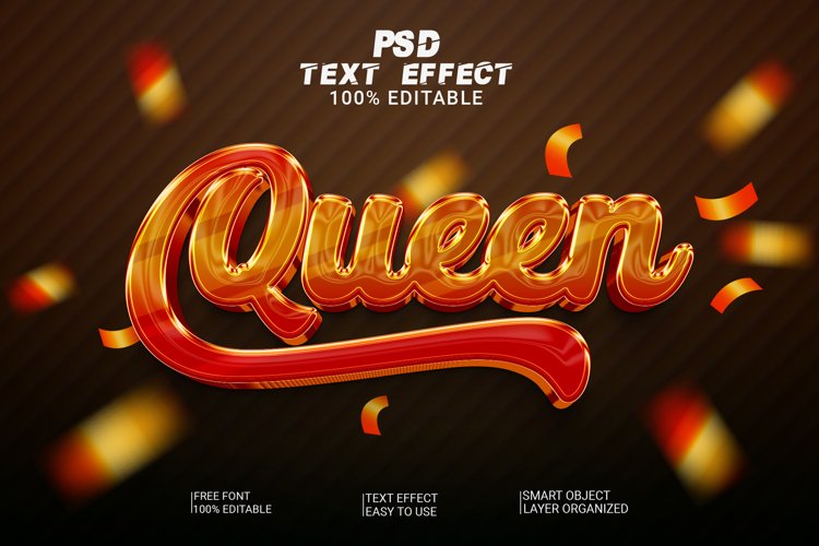 Queen PSD text effect style file