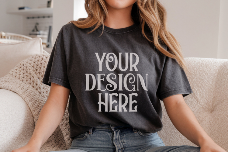 Grape Comfort Colors 1717 T-shirt Mockups,1717 Mockups