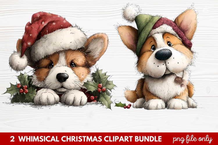 Whimsical Christmas Clipart | Cute Festive Holiday PNG