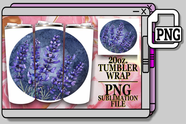 Floral Denim Tumbler Wrap Spring 20oz