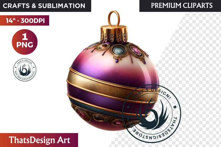 Christmas Baubles Clipart, Festive Holiday Ornaments PNG
