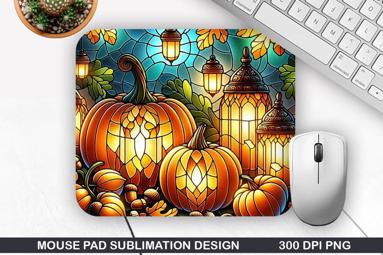 Pumpkin Mouse Pad Sublimation, Halloween Mouse Pad PNG