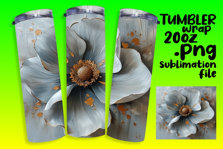 Floral Harmony: 3D Spring Tumbler Wrap