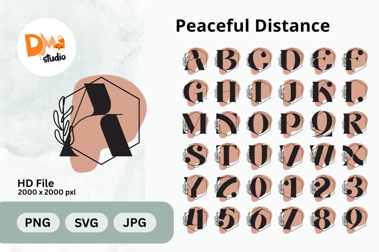 Peaceful Distance Monogram