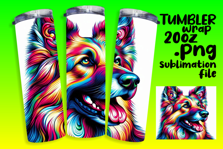 EYE-CATCHING 20oz Tumbler Template , Dog