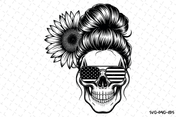 Messy Bun Silhouette Image 2