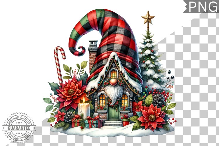 Christmas Gnome Sublimation - Clipart PNG Design