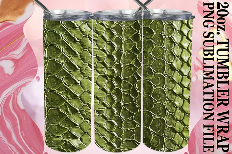 3D Quilted Puff Tumbler Wrap PNG