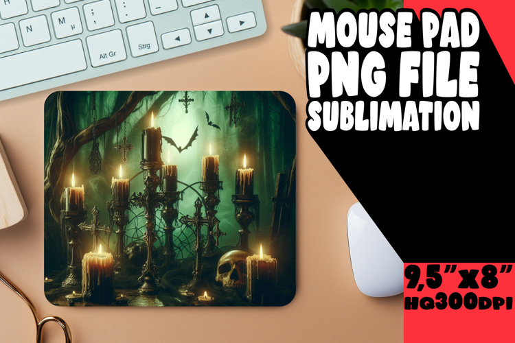 Enchanted Mouse Mat Sublimation, Horror Halloween