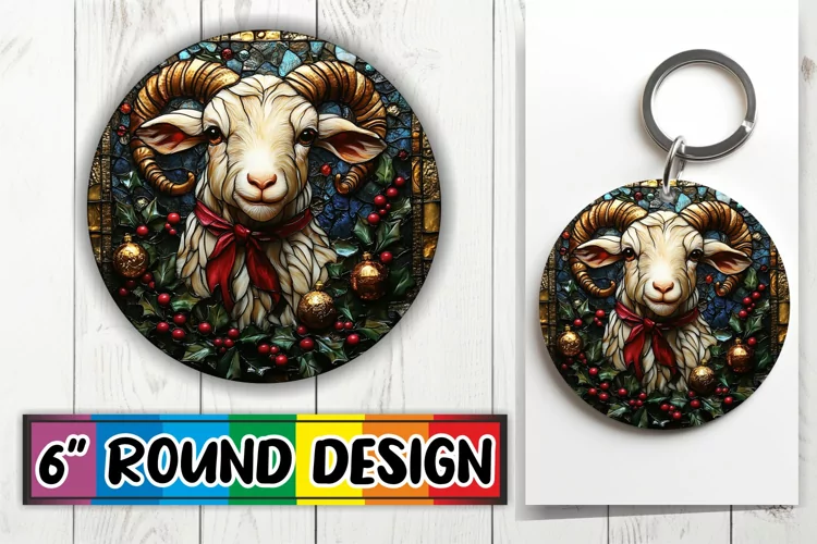 Radiant Round Coaster Design, Holiday