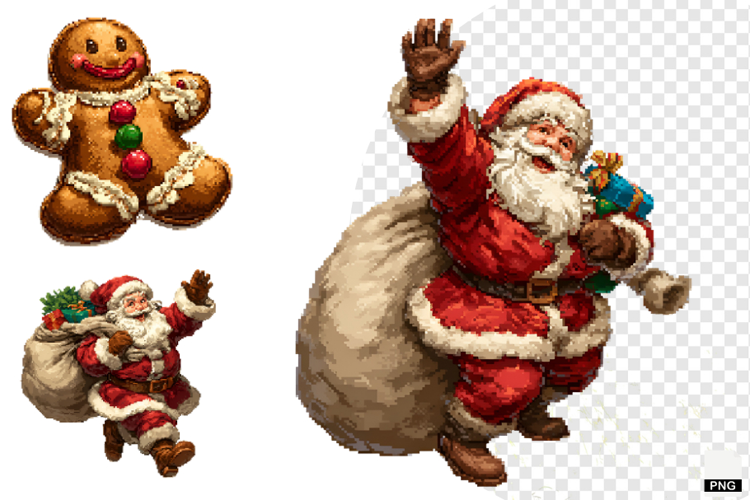Pixel Art Christmas Clipart
