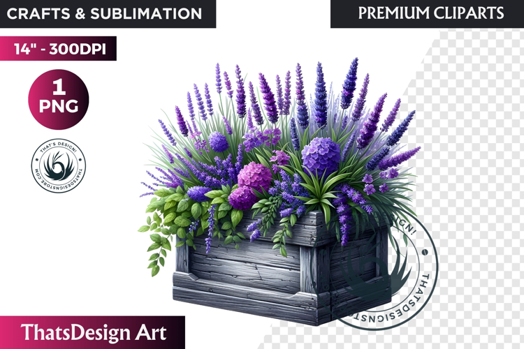 Purple Flower Clipart Image 12