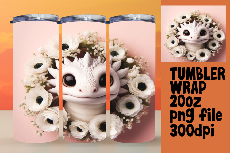 20oz Sublimation Design Download , Dragon