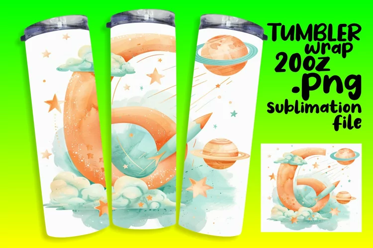 Watercolor Splendor: Sublimation Tumbler 20oz Art