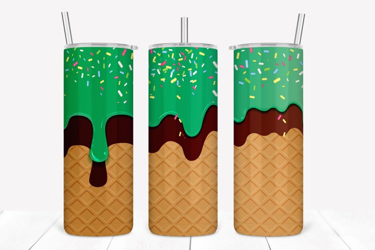 Green Creamy 20oz Skinny Tumbler Sublimation