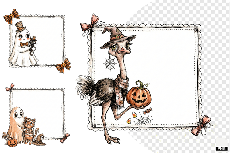 Halloween Quirky Frames PNG