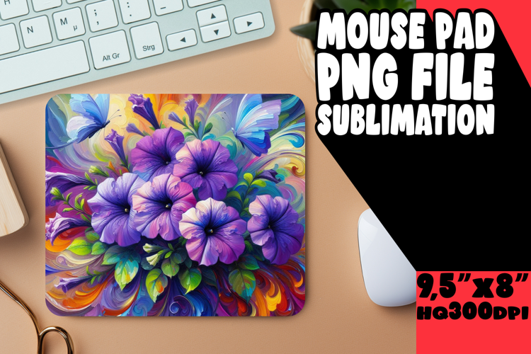 BLISSFUL mouse PAD Fun Design, Flowers