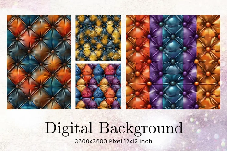 Diamond Tufted Backgrounds Colorful Quilted Luxury Texture