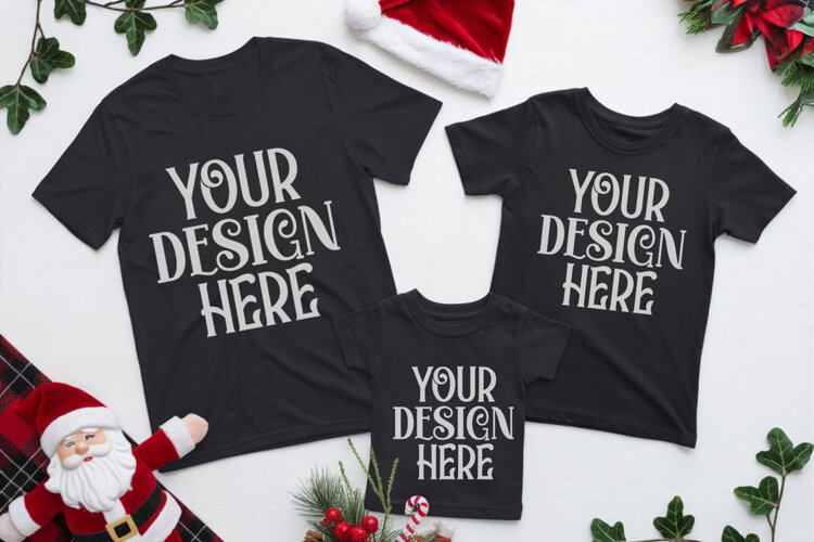 Christmas Family Matching Group T-Shirt Mockup example image 1