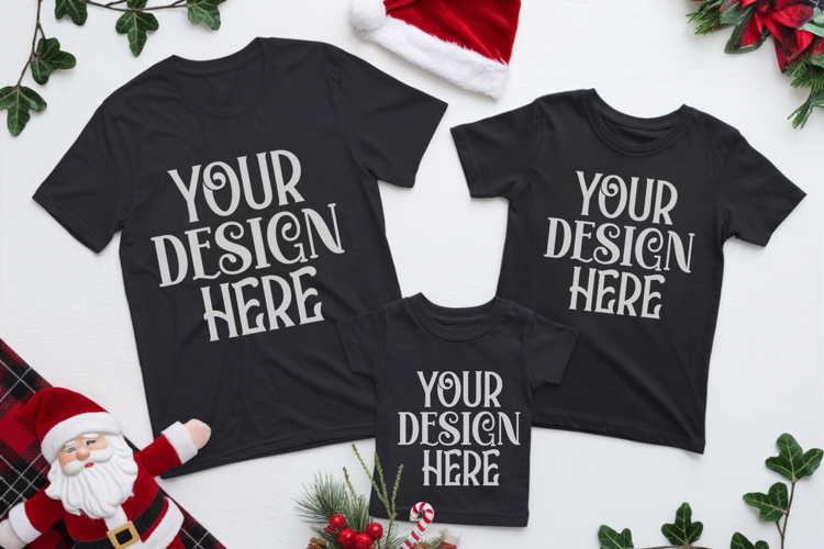 Christmas Family Matching Group T-Shirt Mockup