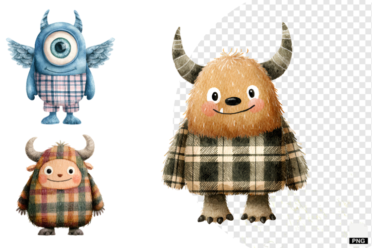 Cute Halloween Monsters Clipart