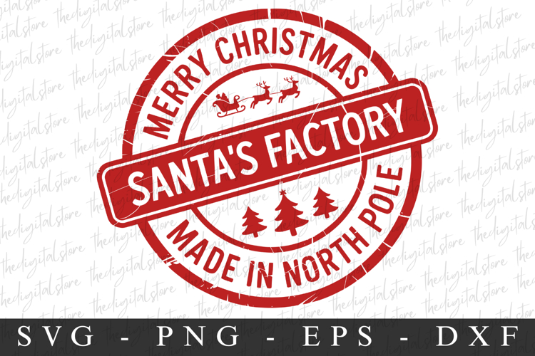 Merry Christmas Santas Factory Svg | Christmas svg
