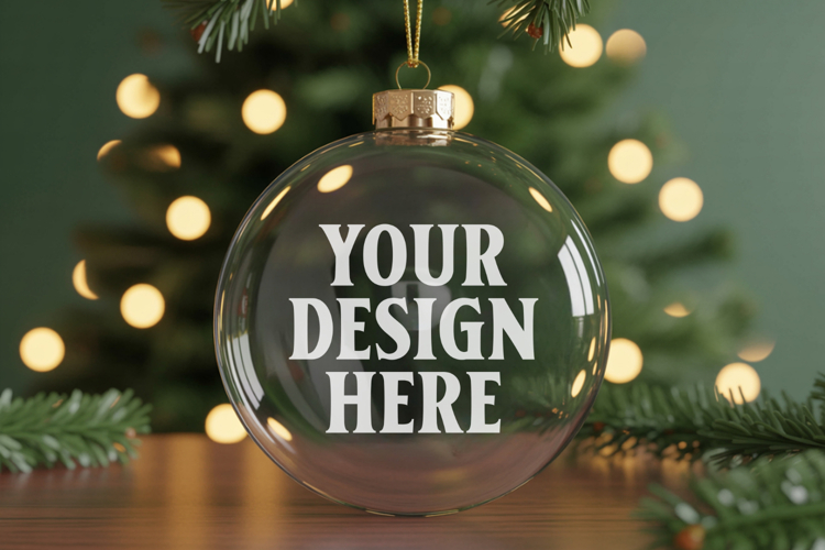 Acrylic Christmas Ornament Mockups , acrylic blank mockup