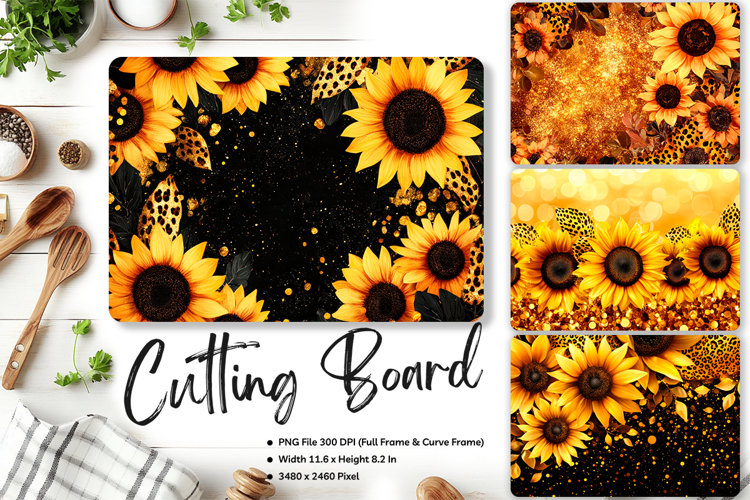 Sunflower Cutting Board Kitchen Chopping Board Sublimation87