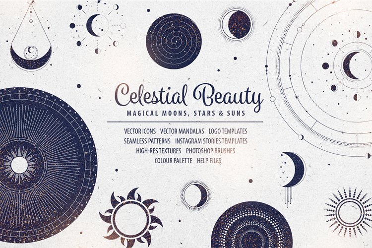 Celestial Beauty Graphic Design Elements example image 1