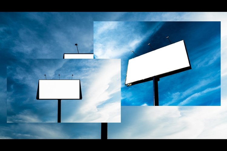 Blank billboard with blue sky background example image 1