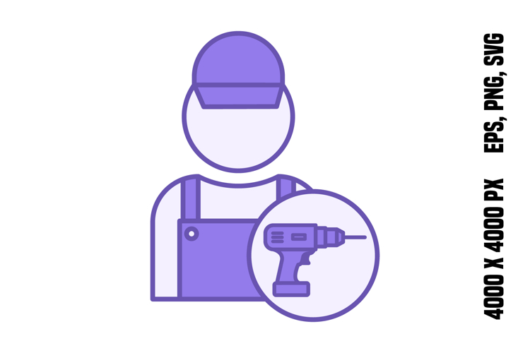 Colored Handyman Icon
